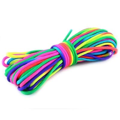 Outdoor Rainbow 550 Paracord 4mm 7 Inner Cores Polyester Parachute koord Aanpassing