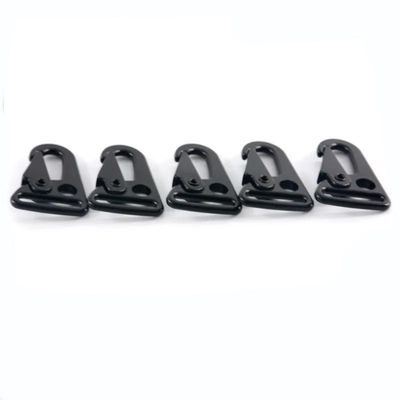 Verzendkosten Zinklegering 25 mm Sleutelhanger Snap Hook Zwart Carabiner HK Clip voor tassen