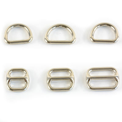 Pakket Grootte 3,00cm * 2,00cm * 0,50cm Zilveren Metal D Ring Tri Glide Slider 20mm 25mm
