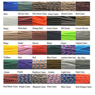 Verstelbare Paracord-overlevingsarmband met roestvrij boeien en duurzaam nylon touw