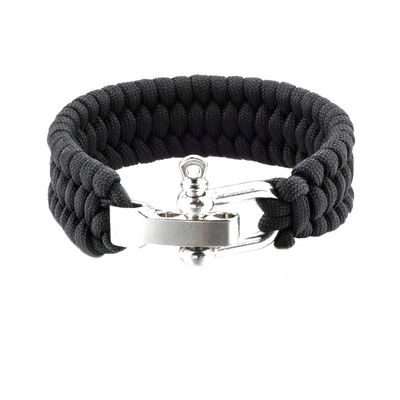6-8&quot; Paracord Survival U Shackle Armband voor buitenactiviteiten in meer dan 200 kleuren