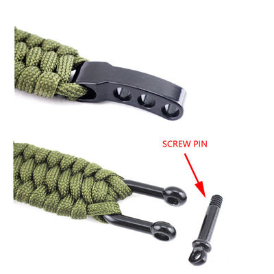 6-8&quot; Paracord Survival U Shackle Armband voor buitenactiviteiten in meer dan 200 kleuren
