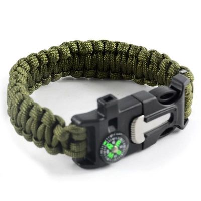 Outdoor Paracord Armband met brandstarter en fluitgordel Essentiële overlevingsmiddelen