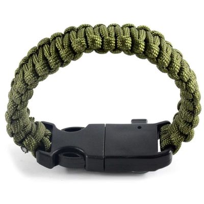 Outdoor Paracord Armband met brandstarter en fluitgordel Essentiële overlevingsmiddelen