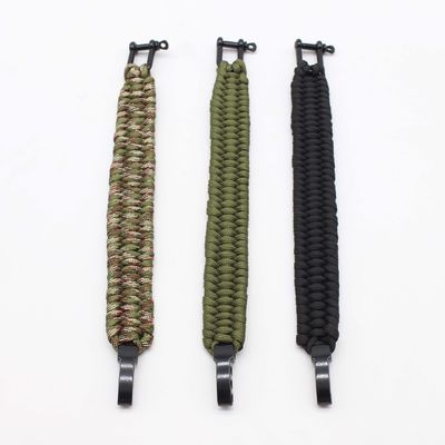 Outdoor Paracord Survival Armband met verstelbare metalen knop en polyester materiaal