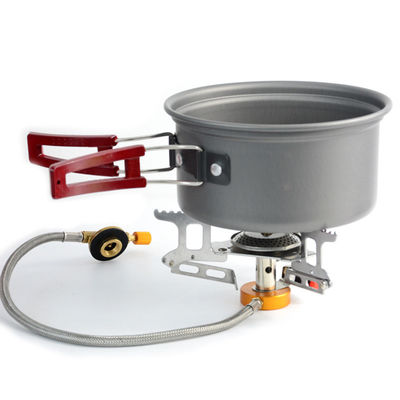 Teruggave van teruggaafde goederen Outdoor Camping Kookgerei Mess Kit Aluminium Kookpot Frying Pan Set