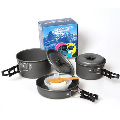 Picknick accessoires 2-3 Persoon Outdoor Camping Pot Set met Aluminium Kookgerei Mess Kit