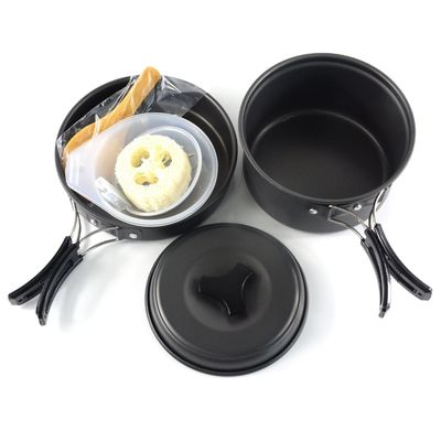Picknick accessoires 2-3 Persoon Outdoor Camping Pot Set met Aluminium Kookgerei Mess Kit