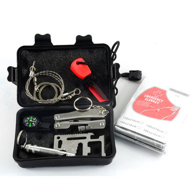 Amerikaanse draagbare zwarte EHBO SOS Survival Kit voor buitenkamperen