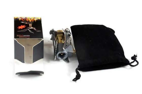 Roestvrij en koper mini-butane gas kookkachelbrander voor buiten camping koken