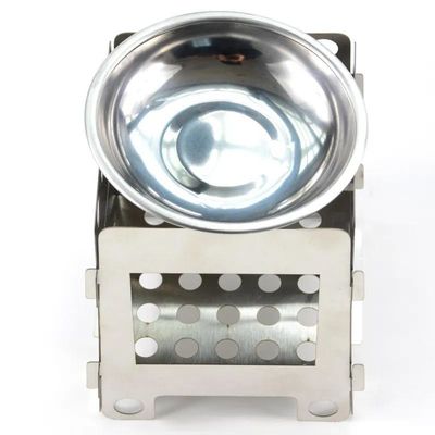 105 mm draagbare, opvouwbare mini-rugzakkampering, houtkachel