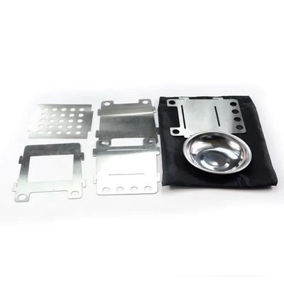 105 mm draagbare, opvouwbare mini-rugzakkampering, houtkachel