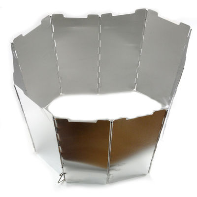 Draagbare 10 platen aluminium voorruit voor campingkachel winddicht en lichtgewicht