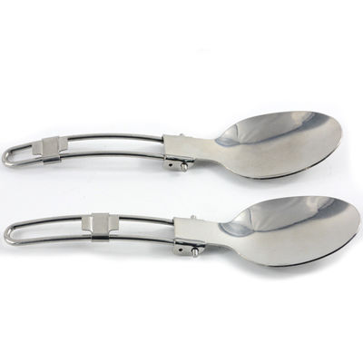 Stainless Steel Camping Dinnerware Set met zilveren bestek vork en lepel inbegrepen
