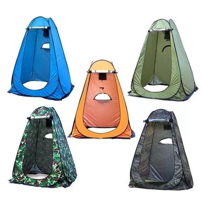 Outdoor Pop up Camping Tent Polyester Zilveren Coating Toliet Tent Top Style Pup Tent