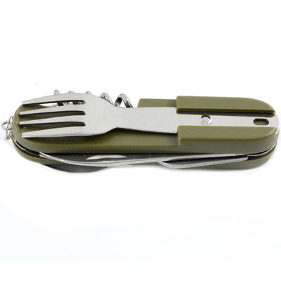 US Draagbare vouwbare stijl Outdoor camping tafelgerei Set roestvrij staal mes vork lepel