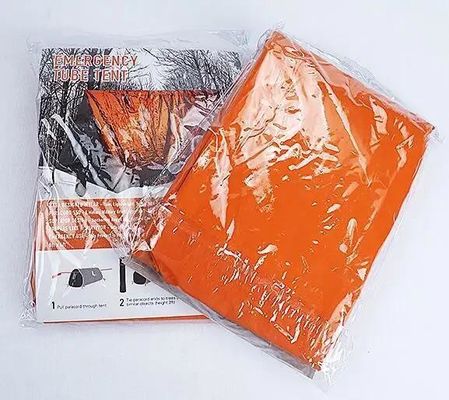 PE draagbare tent voor buitensport, overleving, noodtoestand, buis tent voor noodtoestand