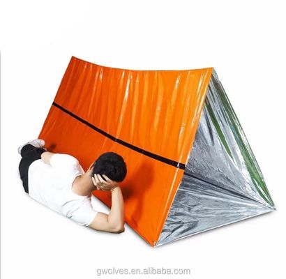 PE draagbare tent voor buitensport, overleving, noodtoestand, buis tent voor noodtoestand