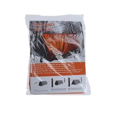 PE draagbare tent voor buitensport, overleving, noodtoestand, buis tent voor noodtoestand