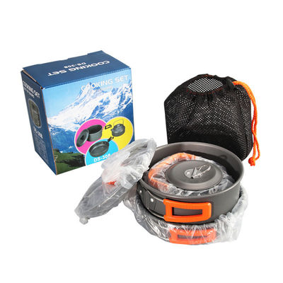 19x13x19cm Non-Stick Camping Cookware Set Portable Aluminium Mess Kit voor Camping Cooking