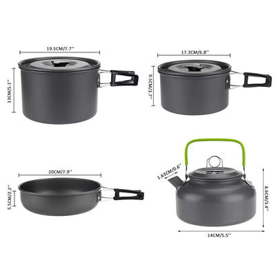 Buitenkeuken Aluminium campingpot en pannen Kookgerei Set met snelle verzendkosten
