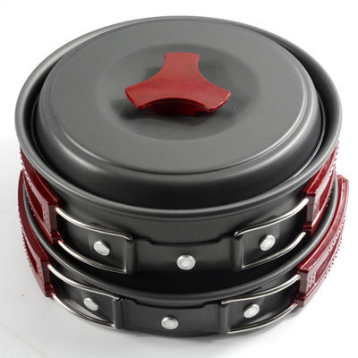 152X72MM Non Stick Aluminium Camping Kookgerei Set Draagbare Opvouwbare Kookpot Valuta US
