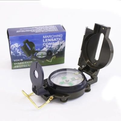 Outdoor Camping Survival Mini vouwkompas Multifunctioneel waterdicht metalen kompas