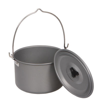 Draagbare stijl Outdoor Camping Kookgerei Set Niet-stick Aluminium Picnic Hangende Kookpot
