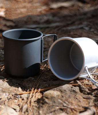 Draagbare lichtgewicht aluminium camping koffiebeker vouwbeker met 1 stuk Min.Order