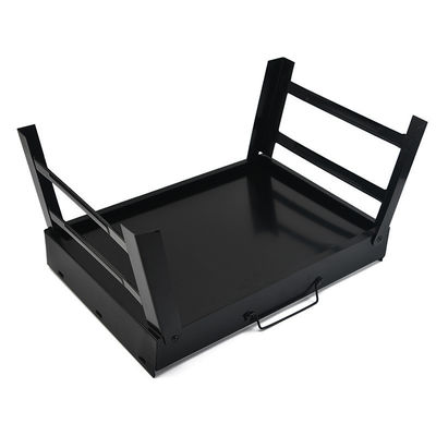 Roestvrij staal barbecue grill vouwbare draagbare barbecue houtskool grill voor een picknick in zwart