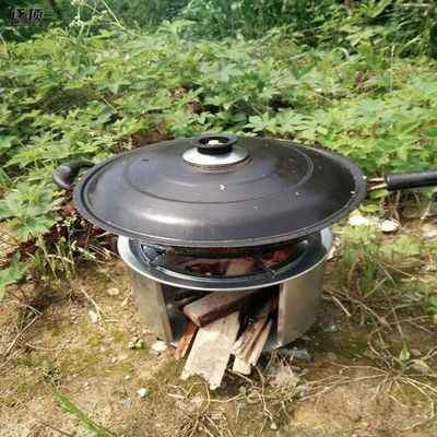 Winddicht roestvrij staal grote draagbare picknick camping houtkachel voor barbecue