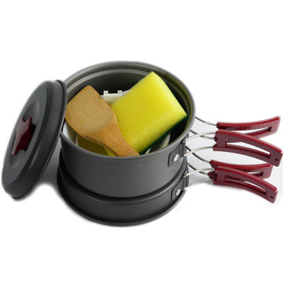 Buiten aluminium gegoten kookgerei draagbaar opvouwbaar campingpot set aluminium materiaal