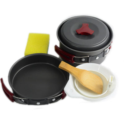 Buiten aluminium gegoten kookgerei draagbaar opvouwbaar campingpot set aluminium materiaal