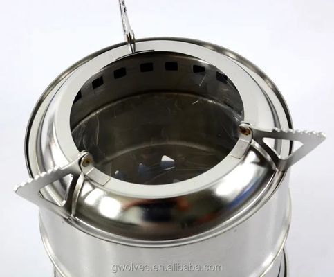 Draagbare campingkachel Roestvrij staal Houtkachel voor buitenavonturen