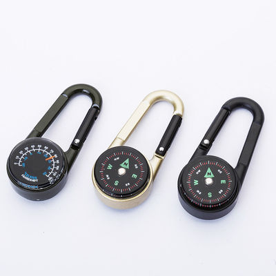 Draagbare metalen karabiner kompas voor buitenkamperen