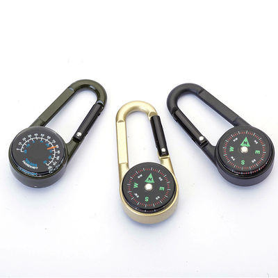 Draagbare metalen karabiner kompas voor buitenkamperen