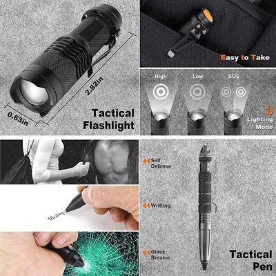 Outdoor Camping Survival Gear Tool Sos Eerste Hulp Kit Nood Survival Kit 24cm
