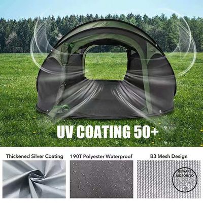 Waterdichte onmiddellijke tent voor kamperen voor het hele seizoen Automatische pop-up tent Capaciteit ≤2