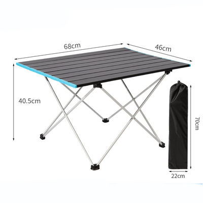 41X41X56cm Aluminium draagbare opvouwbare tafel voor kamperen en buitenavontuur