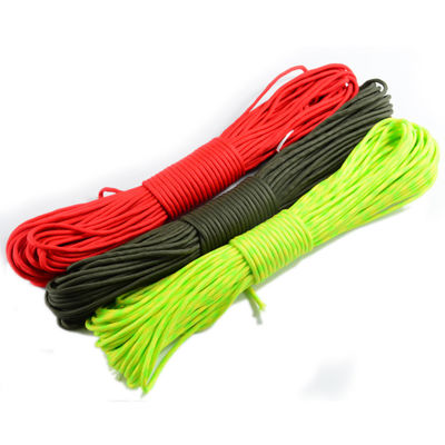 100ft 4mm 7 kernen Parachute koord Survival Polyester 550 Paracord touw en veelzijdig
