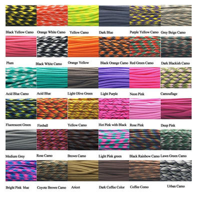 Outdoor Rainbow 550 Paracord 4mm 7 Inner Cores Polyester Parachute koord Aanpassing