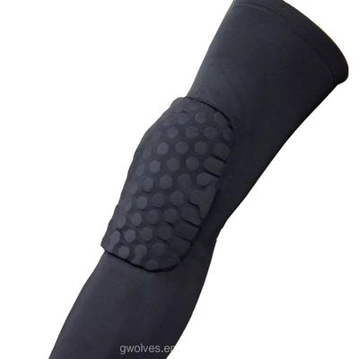 Sport kniepad polyester kniebeugel steun compressie been honingraat mouw