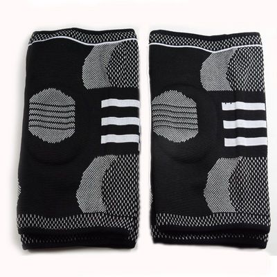 Sport Silicone Nylon Knie Sleeve Anti-Slip Compression Brace voor atletische prestaties