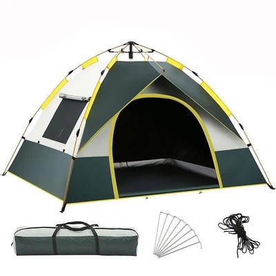 Draagbare canvas tenten waterdichte en automatische outdoor glamping tent met 2 deuren
