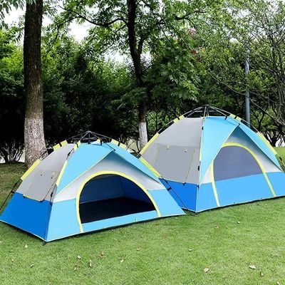 Draagbare canvas tenten waterdichte en automatische outdoor glamping tent met 2 deuren