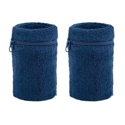 Volwassenen M Custom Tennis Wristband ademend sport katoenen sweatband met rits slot