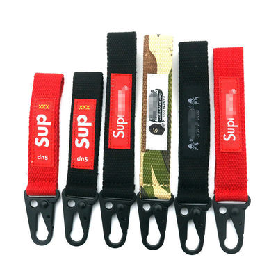 Custom Polyester polsband Sleutelhanger Lanyard Nylon Sleutelband 30 dagen Terugbetaling
