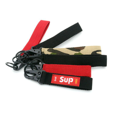 Custom Polyester polsband Sleutelhanger Lanyard Nylon Sleutelband 30 dagen Terugbetaling