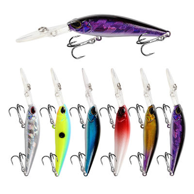 Lange giet 90 mm zinken minnow lok voor en hard drijvende visserij