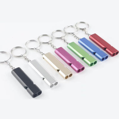 Dubbele buis Aluminium Alloy Fluit voor Lanyard Sleutelhanger Dubbele Tube High Frequency Style